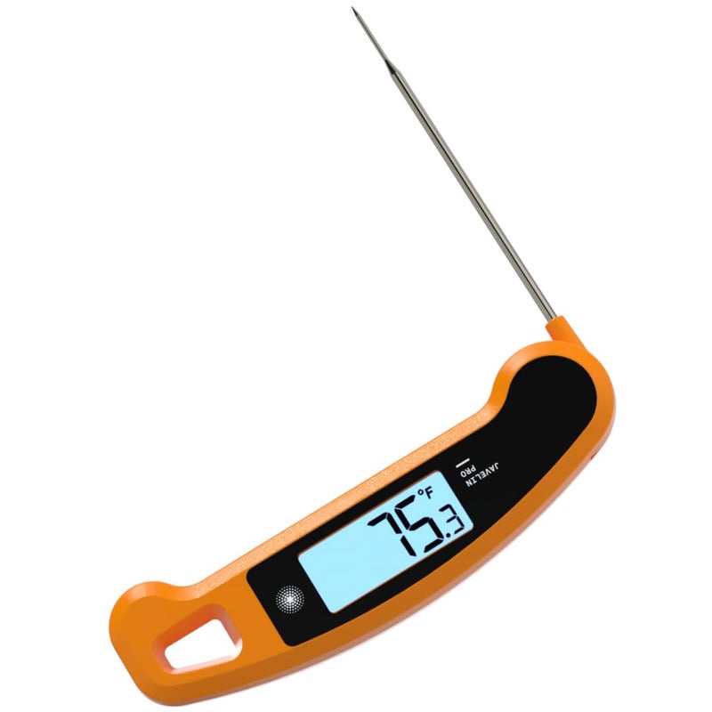 Lavatools JavelinÂ® PRO Duo Ultra-Fast 2-Second Professional Digital Instant Read Meat Thermometer for Grill and Cooking, Auto-Rotating Backlit Display, IP65 Water Resistant, NSF Certified â€“ Tangerine - Image 2
